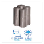Load image into Gallery viewer, Low-density Waste Can Liners, 33 Gal, 1.1 Mil, 33&quot; X 39&quot;, Gray, 25 Bags/roll, 4 Rolls/carton
