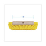 Load image into Gallery viewer, Dual-surface Scrub Brush, Yellow Polypropylene Bristles, 10&quot; Brush, Plastic Handle
