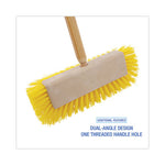Load image into Gallery viewer, Dual-surface Scrub Brush, Yellow Polypropylene Bristles, 10&quot; Brush, Plastic Handle
