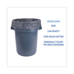 Load image into Gallery viewer, Linear Low Density Industrial Can Liners, 60 Gal, 1.1 Mil, 38 X 58, Gray, 100/carton

