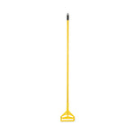 Load image into Gallery viewer, Looped End Mop Kit, Medium Blue Cotton/rayon/synthetic Head, 60&quot; Yellow Metal/polypropylene Handle
