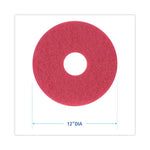 Load image into Gallery viewer, Buffing Floor Pads, 12&quot; Diameter, Red, 5/carton
