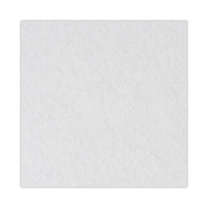 Polishing Floor Pads, 12" Diameter, White, 5/carton