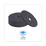 Load image into Gallery viewer, Stripping Floor Pads, 13&quot; Diameter, Black, 5/carton
