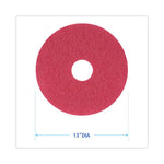 Load image into Gallery viewer, Buffing Floor Pads, 13&quot; Diameter, Red, 5/carton

