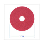 Load image into Gallery viewer, Buffing Floor Pads, 15&quot; Diameter, Red, 5/carton
