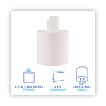 Load image into Gallery viewer, Center-pull Roll Towels, 2-ply, 7.6 X 8.9, White, 600/roll, 6/carton
