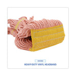 Load image into Gallery viewer, Super Loop Wet Mop Head, Cotton/synthetic Fiber, 5&quot; Headband, Small Size, Orange, 12/carton
