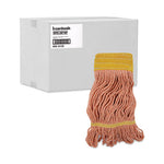 Load image into Gallery viewer, Super Loop Wet Mop Head, Cotton/synthetic Fiber, 5&quot; Headband, Small Size, Orange, 12/carton

