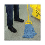 Load image into Gallery viewer, Super Loop Wet Mop Head, Cotton/synthetic Fiber, 1&quot; Headband, Medium Size, Blue
