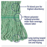 Load image into Gallery viewer, Super Loop Wet Mop Head, Cotton/synthetic Fiber, 5&quot; Headband, Medium Size, Green

