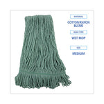 Load image into Gallery viewer, Mop Head, Premium Standard Head, Cotton/rayon Fiber, Medium, Green, 12/carton
