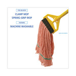 Load image into Gallery viewer, Super Loop Wet Mop Head, Cotton/synthetic Fiber, 5&quot; Headband, Medium Size, Orange, 12/carton
