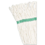 Load image into Gallery viewer, Super Loop Wet Mop Head, Cotton/synthetic Fiber, 5&quot; Headband, Medium Size, White, 12/carton
