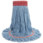 Load image into Gallery viewer, Super Loop Wet Mop Head, Cotton/synthetic Fiber, 5&quot; Headband, Large Size, Blue
