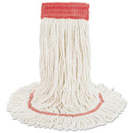 Load image into Gallery viewer, Super Loop Wet Mop Head, Cotton/synthetic Fiber, 5&quot; Headband, Large Size, White, 12/carton
