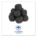 Load image into Gallery viewer, Stainless Steel Scrubber, Large Size, 2.5 X 2.75, Steel Gray, 12/carton
