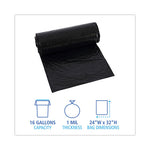 Load image into Gallery viewer, Low-density Waste Can Liners, 16 Gal, 1 Mil, 24 X 32, Black, 10 Bags/roll, 15 Rolls/carton
