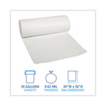 Load image into Gallery viewer, Linear Low Density Can Liners, 30 Gal, 0.62 Mil, 30&quot; X 36&quot;, White, 10 Bags/roll, 20 Rolls/carton
