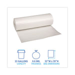 Load image into Gallery viewer, Low-density Waste Can Liners, 33 Gal, 0.6 Mil, 33 X 39, White, 25 Bags/roll, 6 Rolls/carton
