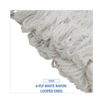Load image into Gallery viewer, Mop Head, Pro Loop Web/tailband, Premium Saddleback Head, Ryn, 24-oz., Wh, 12/ct
