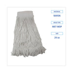 Load image into Gallery viewer, Mop Head, Pro Loop Web/tailband, Premium Saddleback Head, Ryn, 24-oz., Wh, 12/ct
