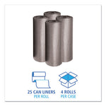 Load image into Gallery viewer, Low-density Waste Can Liners, 60 Gal, 0.95 Mil, 38&quot; X 58&quot;, Gray, 25 Bags/roll, 4 Rolls/carton
