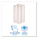 Load image into Gallery viewer, Recycled Low-density Polyethylene Can Liners, 45 Gal, 1.1 Mil, 40&quot; X 46&quot;, Clear, 10 Bags/roll, 10 Rolls/carton
