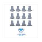 Load image into Gallery viewer, Mop Head, Floor Finish, Narrow, Rayon/polyester, Medium, White/blue, 12/carton
