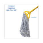 Load image into Gallery viewer, Mop Head, Floor Finish, Narrow, Rayon/polyester, Large, White/blue, 12/carton
