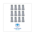 Load image into Gallery viewer, Mop Head, Floor Finish, Wide, Rayon/polyester, Medium, White/blue, 12/carton
