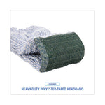 Load image into Gallery viewer, Mop Head, Floor Finish, Wide, Rayon/polyester, Medium, White/blue, 12/carton
