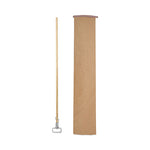 Load image into Gallery viewer, Spring Grip Metal Head Mop Handle For Most Mop Heads, Wood, 60&quot;, Natural
