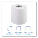 Load image into Gallery viewer, 2-ply Toilet Tissue, Septic Safe, White, 4.5 X 4.5, 500 Sheets/roll, 96 Rolls/carton
