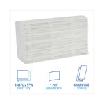 Load image into Gallery viewer, Multifold Paper Towels, 1-ply, 9 X 9.45, White, 250 Towels/pack, 16 Packs/carton
