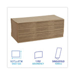Load image into Gallery viewer, Singlefold Paper Towels, 1-ply, 9 X 9.45, Natural, 250/pack, 16 Packs/carton
