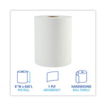 Load image into Gallery viewer, Hardwound Paper Towels, 1-ply, 8&quot; X 600 Ft, White, 2&quot; Core, 12 Rolls/carton
