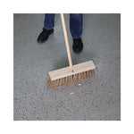 Load image into Gallery viewer, Street Broom Head, 6.25&quot; Brown Palmyra Fiber Bristles, 16&quot; Brush

