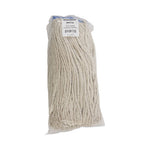 Load image into Gallery viewer, Cut-end Lie-flat Wet Mop Head, Cotton, 16oz, White, 12/carton
