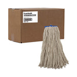 Load image into Gallery viewer, Cut-end Lie-flat Wet Mop Head, Cotton, 16oz, White, 12/carton
