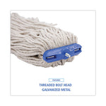 Load image into Gallery viewer, Cut-end Lie-flat Wet Mop Head, Cotton, 16oz, White
