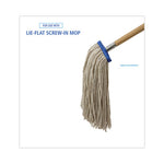 Load image into Gallery viewer, Cut-end Lie-flat Wet Mop Head, Cotton, 16oz, White
