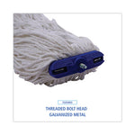 Load image into Gallery viewer, Cut-end Lie-flat Wet Mop Head, Rayon, 16oz, White, 12/carton
