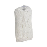 Load image into Gallery viewer, Cut-end Lie-flat Wet Mop Head, Rayon, 16oz, White, 12/carton
