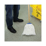 Load image into Gallery viewer, Cut-end Lie-flat Wet Mop Head, Rayon, 16oz, White, 12/carton
