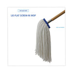 Load image into Gallery viewer, Cut-end Lie-flat Wet Mop Head, Rayon, 16oz, White
