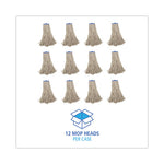 Load image into Gallery viewer, Mop Head, Economical Lie-flat Head, Cotton Fiber, 20 Oz, White, 12/carton
