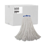 Load image into Gallery viewer, Mop Head, Economical Lie-flat Head, Rayon Fiber, 20oz, White, 12/carton
