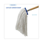 Load image into Gallery viewer, Mop Head, Economical Lie-flat Head, Rayon Fiber, 20oz, White, 12/carton
