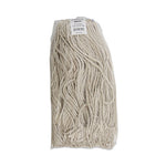 Load image into Gallery viewer, Cut-end Lie-flat Wet Mop Head, Cotton, 24oz, White, 12/carton

